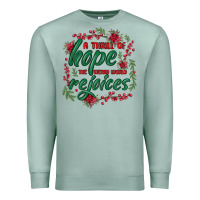 Seafoam a thrill of hope the weary world rejoices Premium Sweatshirt - MaliasSmallBusiness