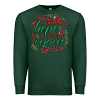 Sports Green a thrill of hope the weary world rejoices Premium Sweatshirt - MaliasSmallBusiness
