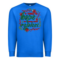 True Royal a thrill of hope the weary world rejoices Premium Sweatshirt - MaliasSmallBusiness