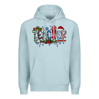 Blue Mist teacher christmas Premium Hoodie - RacoonDesign
