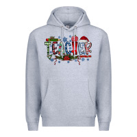 Heather Grey teacher christmas Premium Hoodie - RacoonDesign