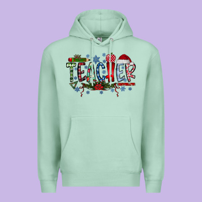 Teacher Christmas Premium Hoodie Designed By Racoondesign