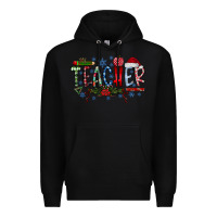 Black teacher christmas Premium Hoodie - RacoonDesign