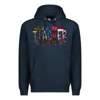 Navy teacher christmas Premium Hoodie - RacoonDesign