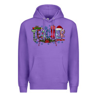 Purple teacher christmas Premium Hoodie - RacoonDesign