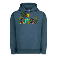 Pigment Midnight Navy summer Urban Hoodie - CowhideDigitalArt