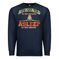 Navy awkward in the streets asleep in the sheets Premium Sweatshirt - MaliasSmallBusiness