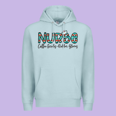Coffee Scrubs And Rubber Gloves Premium Hoodie Designed By Cowhidedigitalart