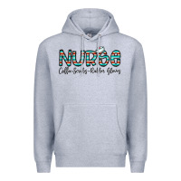 Heather Grey coffee scrubs and rubber gloves Premium Hoodie - CowhideDigitalArt