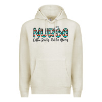 Oatmeal Heather coffee scrubs and rubber gloves Premium Hoodie - CowhideDigitalArt