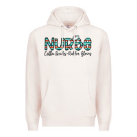 Pale Pink coffee scrubs and rubber gloves Premium Hoodie - CowhideDigitalArt