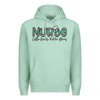Seafoam coffee scrubs and rubber gloves Premium Hoodie - CowhideDigitalArt