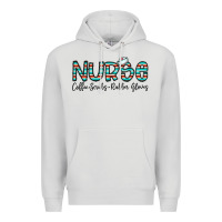 Dove Grey coffee scrubs and rubber gloves Premium Hoodie - CowhideDigitalArt