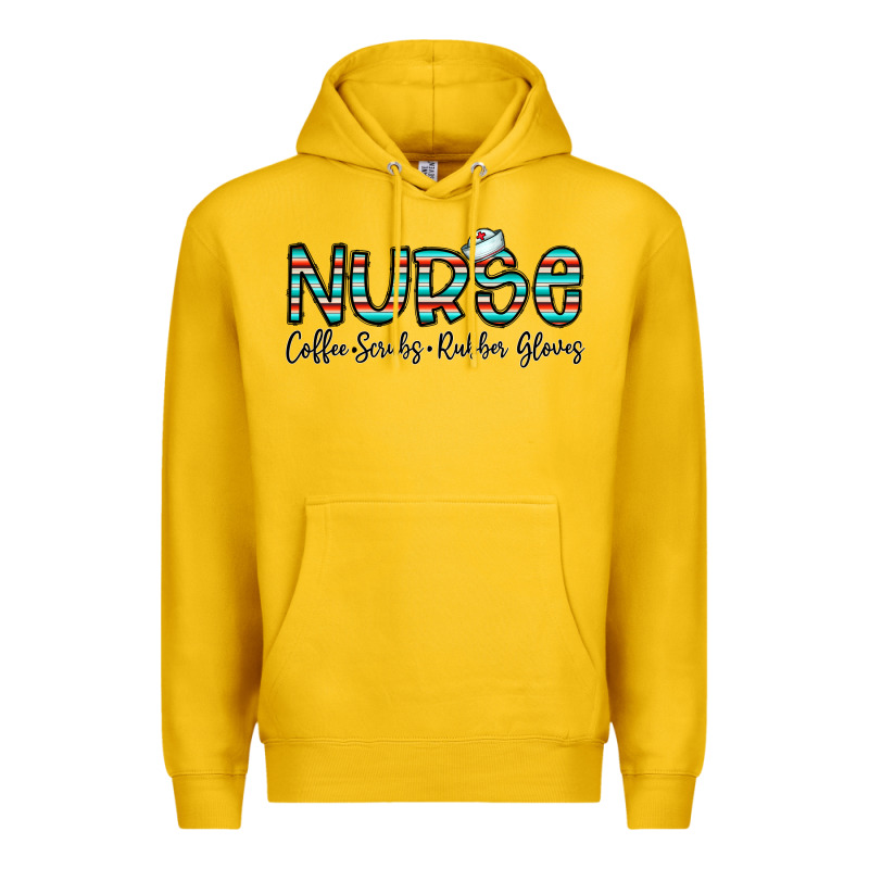 Coffee Scrubs And Rubber Gloves Premium Hoodie by CowhideDigitalArt | Teevron