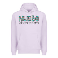 Lilac coffee scrubs and rubber gloves Premium Hoodie - CowhideDigitalArt