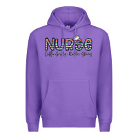 Purple coffee scrubs and rubber gloves Premium Hoodie - CowhideDigitalArt