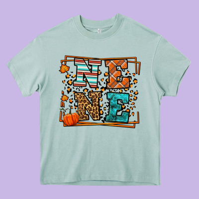 Fall Autumn Leopard Nene Heavy Core Tee Designed By Lillyallendesigns