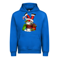 Cobalt Santa claus in a coffee cup Urban Hoodie - FaDigitalArtStudio