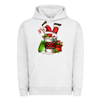 Pigment Lunar Rock Santa claus in a coffee cup Urban Hoodie - FaDigitalArtStudio