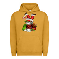 Pigment Peanut Butter Santa claus in a coffee cup Urban Hoodie - FaDigitalArtStudio