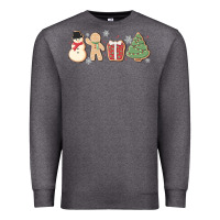 Charcoal Heather christmas gingerbread cookies Premium Sweatshirt - MaliasSmallBusiness