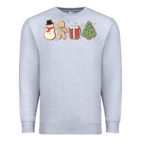 Heather Grey christmas gingerbread cookies Premium Sweatshirt - MaliasSmallBusiness