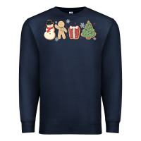 Navy christmas gingerbread cookies Premium Sweatshirt - MaliasSmallBusiness