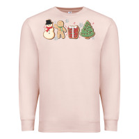Pale Pink christmas gingerbread cookies Premium Sweatshirt - MaliasSmallBusiness
