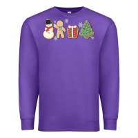 Purple christmas gingerbread cookies Premium Sweatshirt - MaliasSmallBusiness
