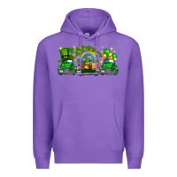 Purple st patricks trucks Premium Hoodie - FaDigitalArtStudio