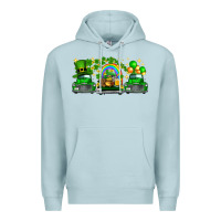 Blue Mist st patricks trucks Premium Hoodie - FaDigitalArtStudio