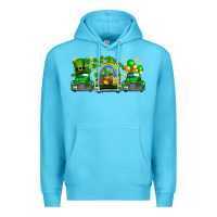 Ocean Blue st patricks trucks Premium Hoodie - FaDigitalArtStudio