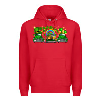 Red st patricks trucks Premium Hoodie - FaDigitalArtStudio