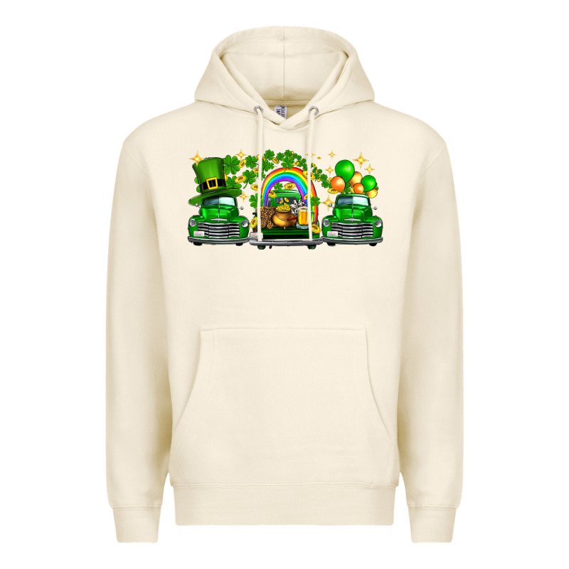 St Patricks Trucks Premium Hoodie by FaDigitalArtStudio | Teevron