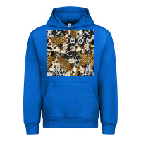 Cobalt cowhide leopard seamless pattern Urban Hoodie - HRA Design Shop