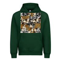 Forest Green cowhide leopard seamless pattern Urban Hoodie - HRA Design Shop