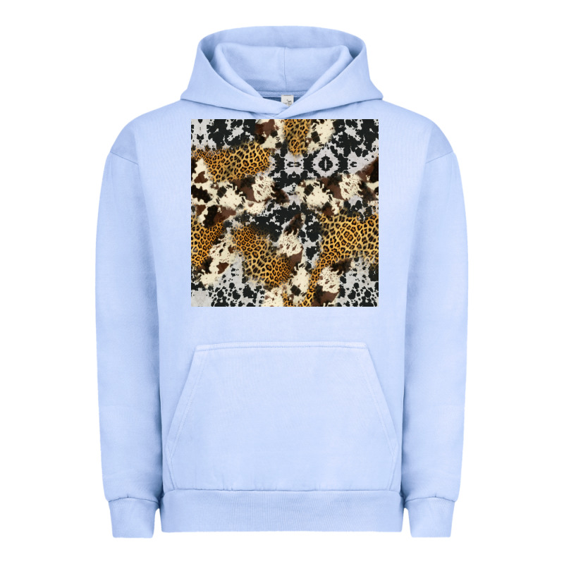Cowhide Leopard Seamless Pattern Urban Hoodie by HRA Design Shop | Teevron