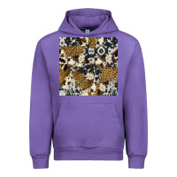 Tulip cowhide leopard seamless pattern Urban Hoodie - HRA Design Shop