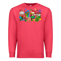 Cardinal autism awareness christmas coffee Premium Sweatshirt - MaliasSmallBusiness