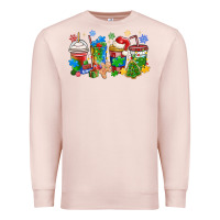 Pale Pink autism awareness christmas coffee Premium Sweatshirt - MaliasSmallBusiness