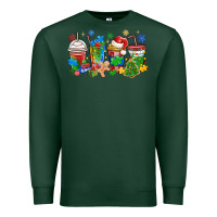 Sports Green autism awareness christmas coffee Premium Sweatshirt - MaliasSmallBusiness