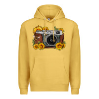 Antique Gold sunflower bee vintage camera Premium Hoodie - FaDigitalArtStudio
