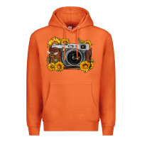 Carrot sunflower bee vintage camera Premium Hoodie - FaDigitalArtStudio