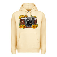 Pina Colada sunflower bee vintage camera Premium Hoodie - FaDigitalArtStudio