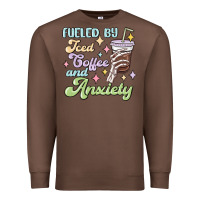 Chestnut fueled by iced coffee and anxiety Premium Sweatshirt - MaliasSmallBusiness