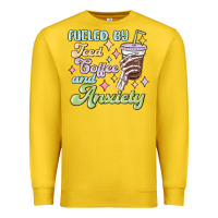 Lemon fueled by iced coffee and anxiety Premium Sweatshirt - MaliasSmallBusiness