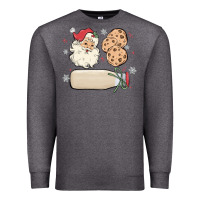 Charcoal Heather custom milk and cookies with santa Premium Sweatshirt - MaliasSmallBusiness