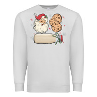 Dove Grey custom milk and cookies with santa Premium Sweatshirt - MaliasSmallBusiness