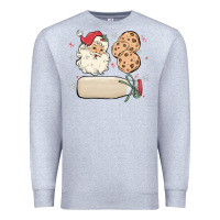Heather Grey custom milk and cookies with santa Premium Sweatshirt - MaliasSmallBusiness