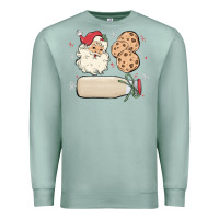 Seafoam custom milk and cookies with santa Premium Sweatshirt - MaliasSmallBusiness